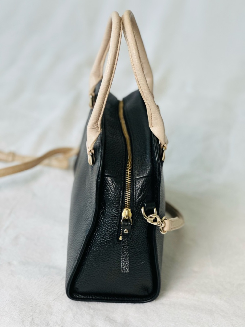 Kate Spade New York Henderson Street Sawyer Satchel Bag In Black/ Pumice Color - Picture 6 of 15